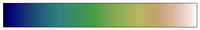 colormap from dark blues, to greens, tan and then white